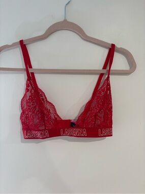 La SENZA Red Lace Triangle Bralette